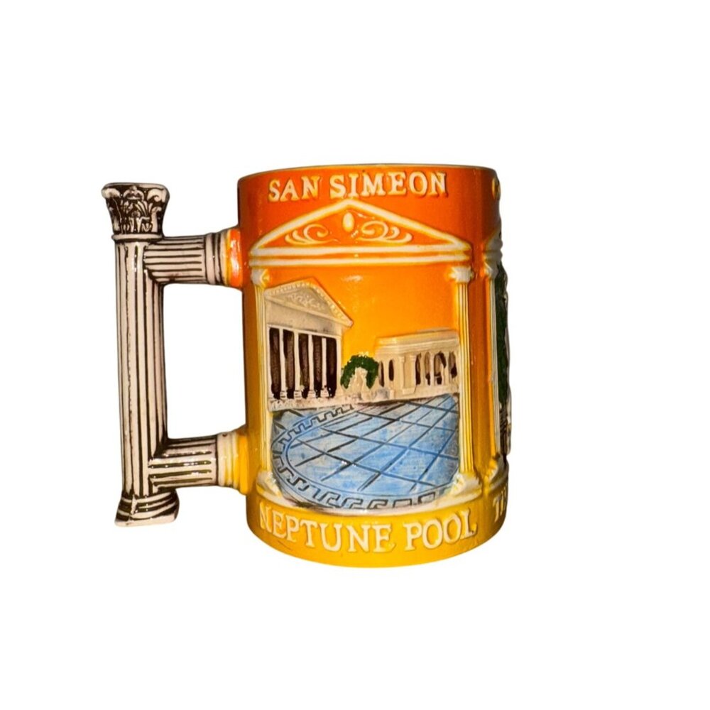Hearst Castle San Simeon Ceramic Mug 3D Relief Souvenir